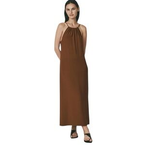 RUE SOPHIE Chocolate Brown Minimalist Dress Size XS